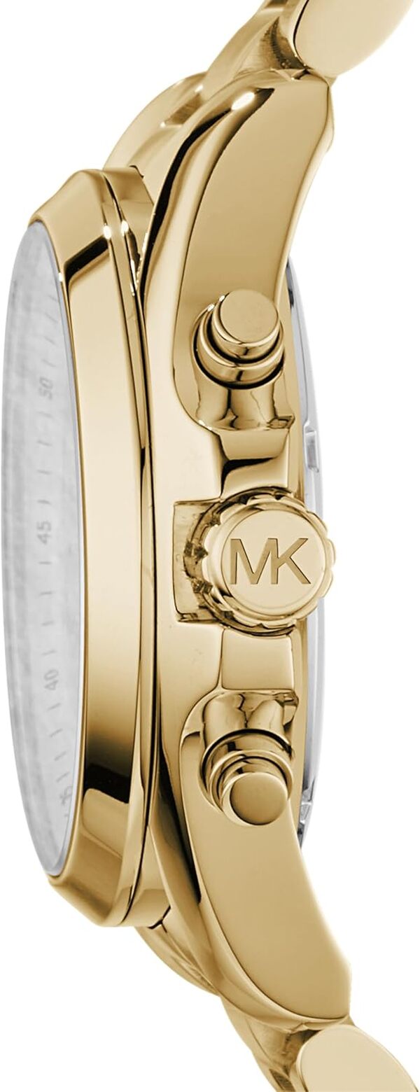 Michael Kors Montre pour Femme Bradshaw, boîtier de 43 mm, Mouvement Chronographe à Quartz, Bracelet en Acier Inoxydable