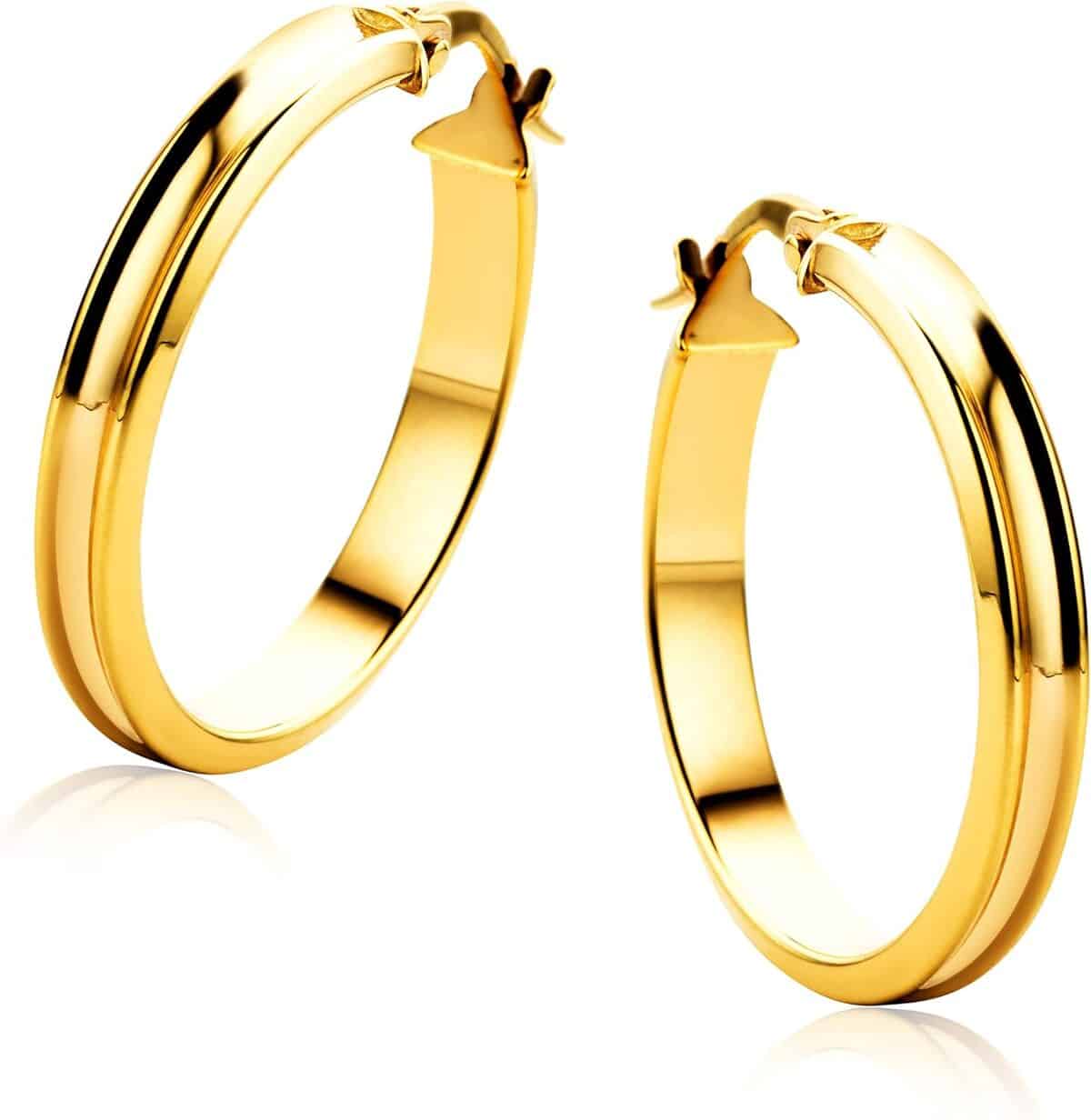Avis boucles d'oreilles créoles Orovi en or jaune 9 kt