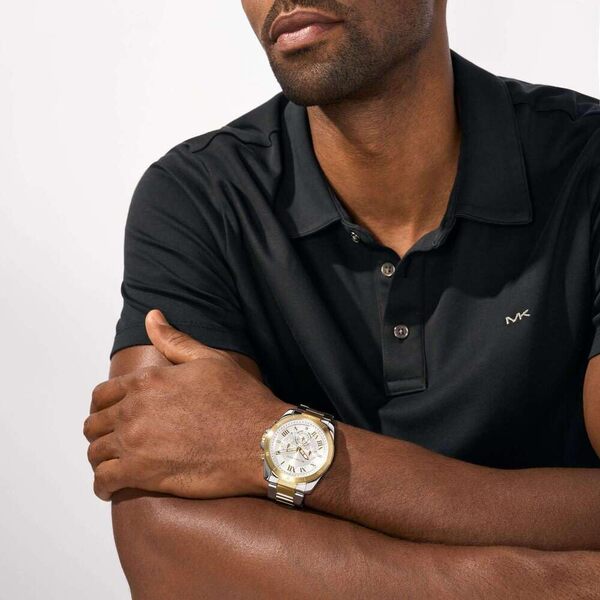 Michael Kors Montre Alek pour Homme, Mouvement chronographe à Quartz avec Bracelet en Acier Inoxydable