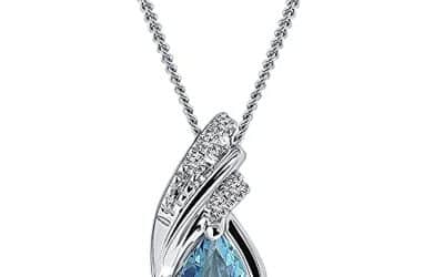 Avis : collier Miore en topaze et or blanc 9 ct avec diamants naturels