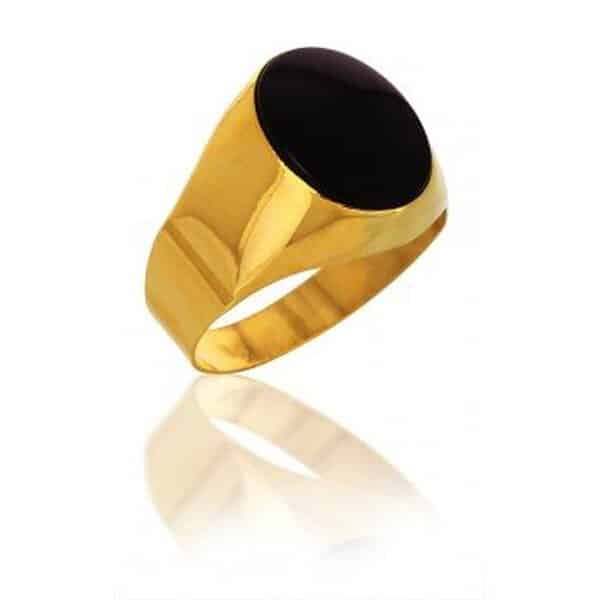 Découvrez une analyse détaillée de la chevalière en or jaune et onyx 18 carats d'AvenueDuBijou : design raffiné, élégance intemporelle et critiques passionnées des clients.