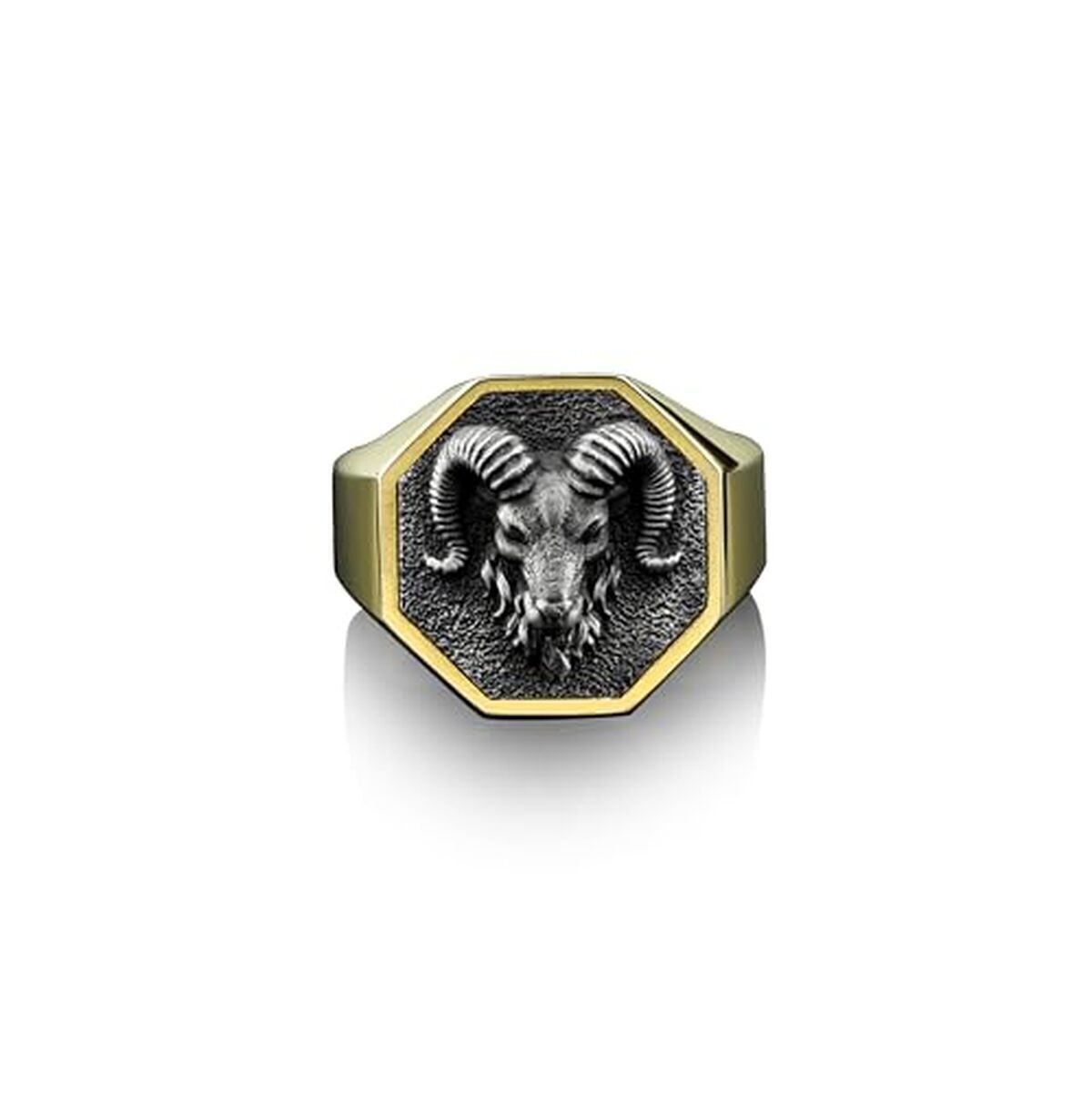 Avis : bague chevalière pour homme en argent 925 Ram Head
