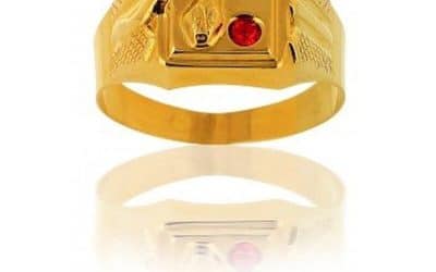 Avis chevalière AvenueDuBijou : or jaune, zircon rubis et serpent