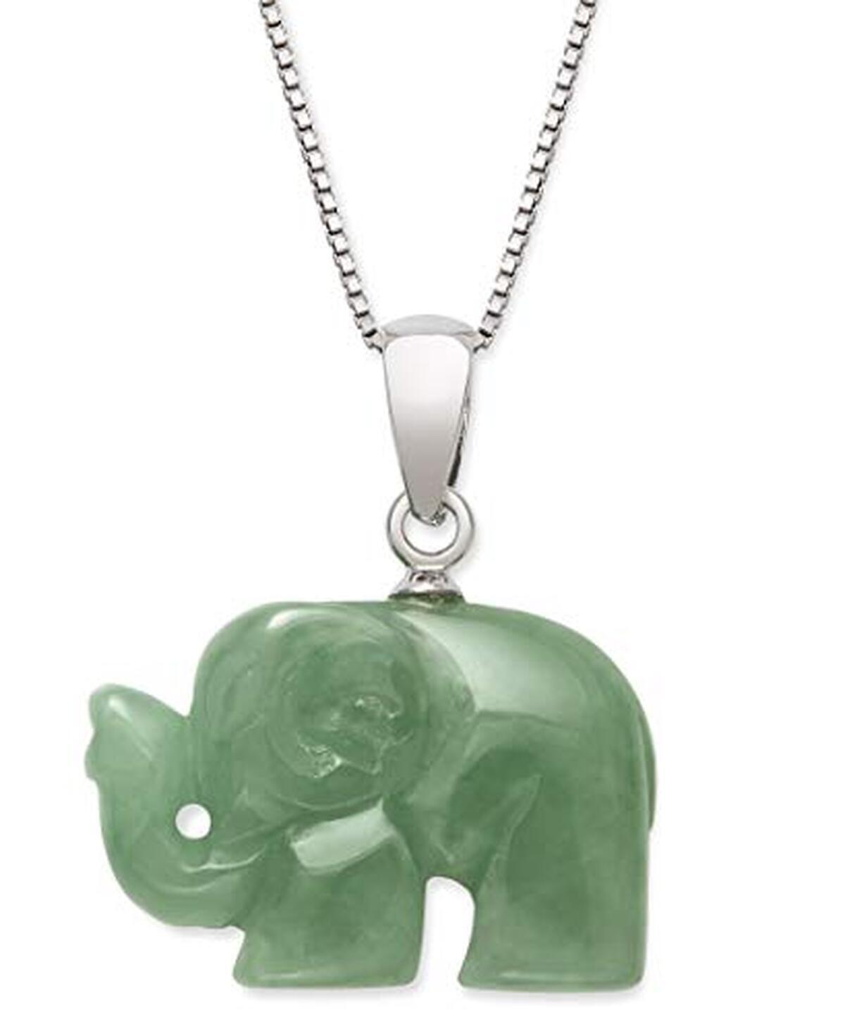 Avis : collier pendentif éléphant en jade vert de 45, 7 cm