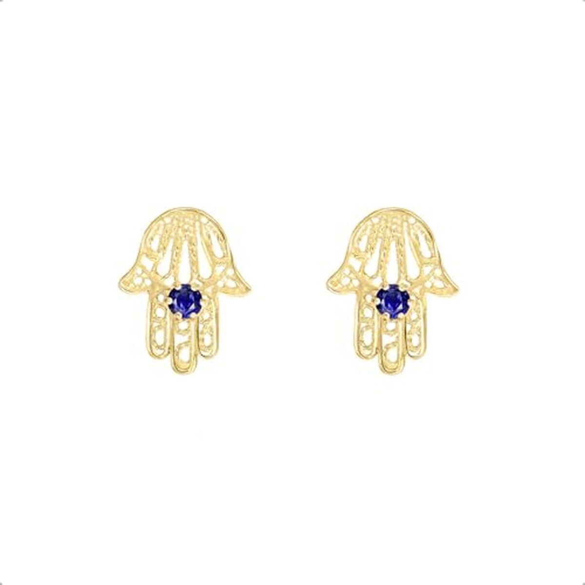 Avis sur les boucles d'oreilles Lucchetta Hamsa en or et saphir