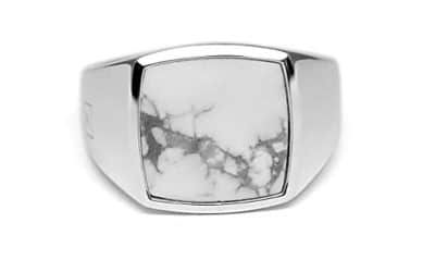 Avis sur la bague chevalière en argent sterling 925 avec pierre pour homme
