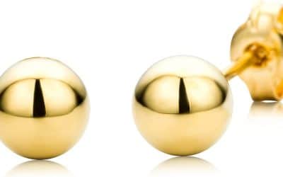 Avis : boucles d&rsquo;oreilles Miore, clous en or jaune 18K hypoallergéniques