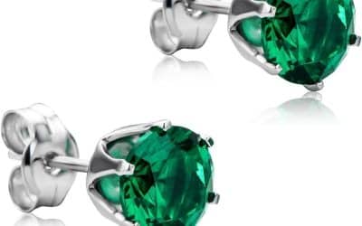 Avis boucles d&rsquo;oreilles Orovi : élégance en or blanc et émeraude