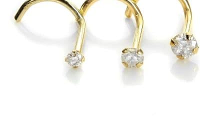 Avis : clou de nez coudé en or jaune 9 carats et diamant – jewellerybox