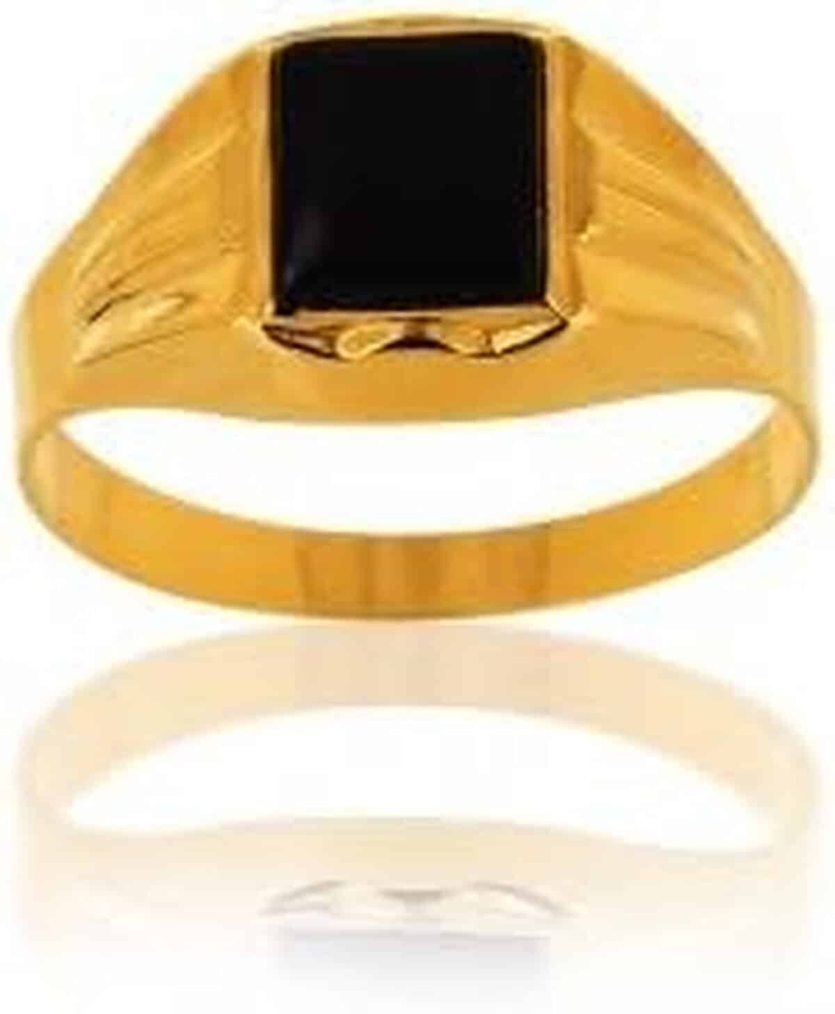 Avis sur la chevalière en or jaune 18 carats avec onyx carré d'AvenueDuBijou