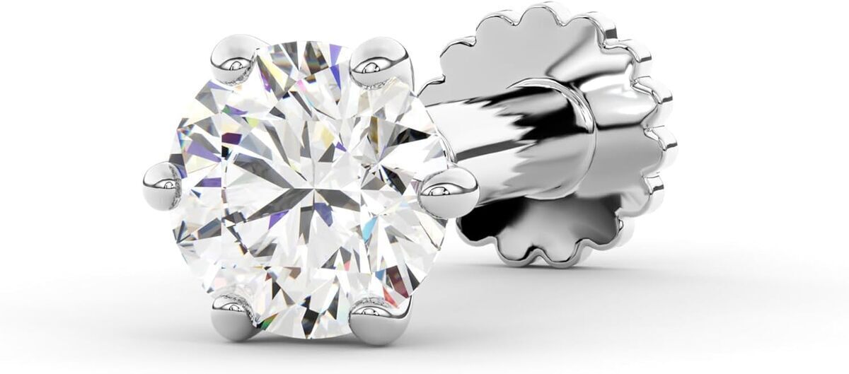 Avis sur le stud de nez en or blanc 14K avec diamant 0.10 ct