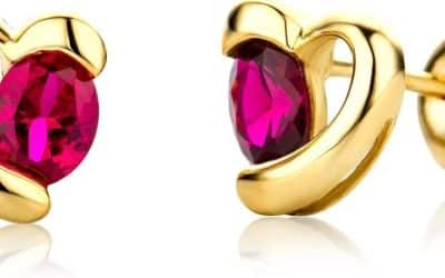 Avis sur les boucles d&rsquo;oreilles Miore en or jaune et rubis