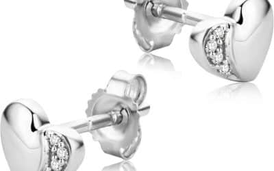 Avis : boucles coeur en diamants Orovi en or blanc