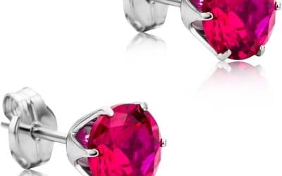 Avis : boucles d&rsquo;oreilles femme Orovi or blanc et rubis