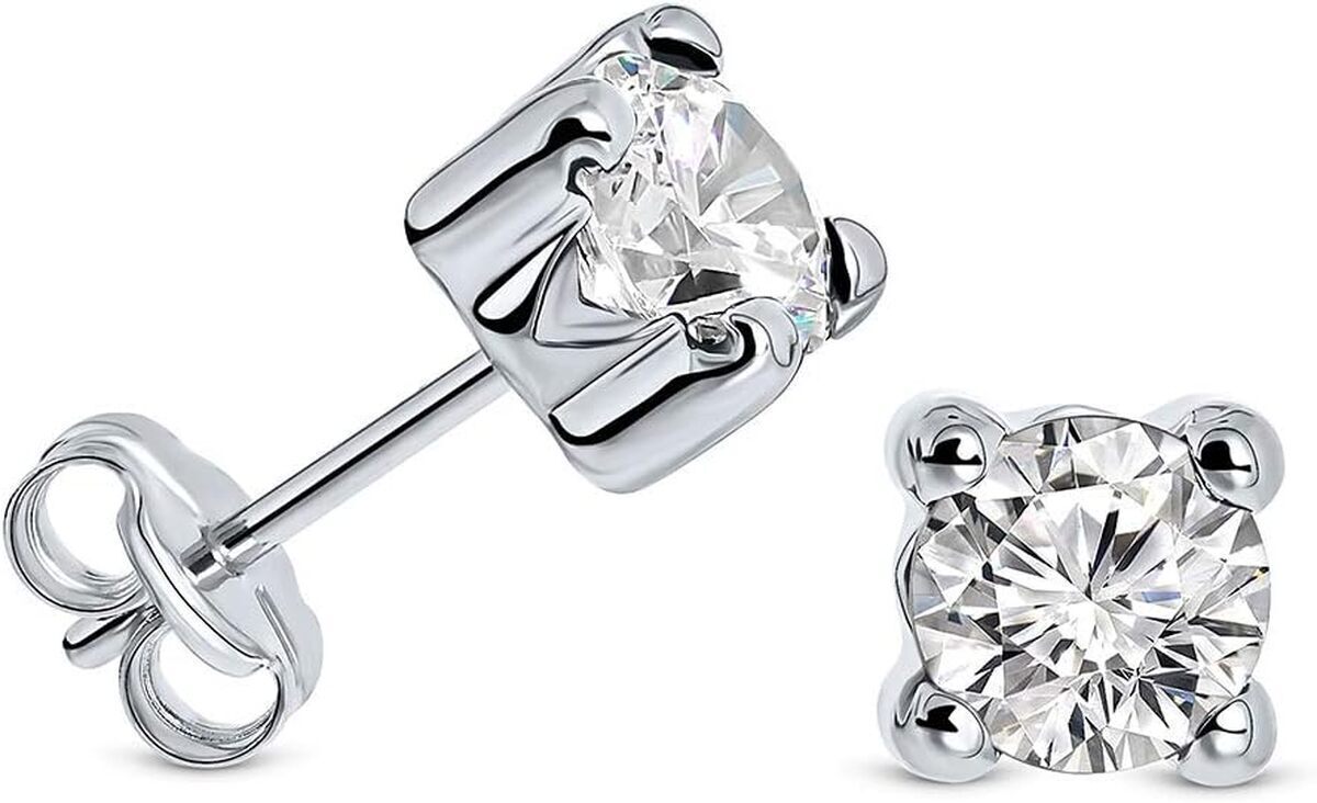 Avis boucles d'oreilles Miore or blanc 9KT zircon