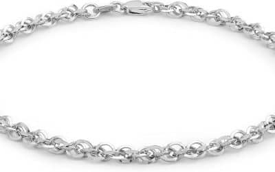 Avis bracelet Carissima or blanc 9 ct 19 cm