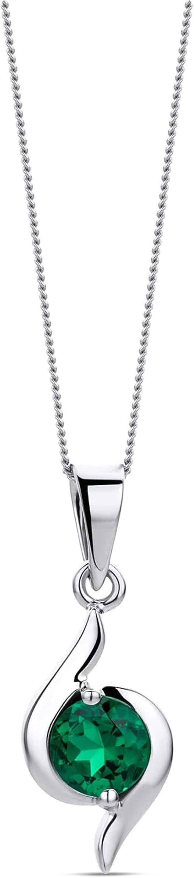 Avis : collier Orovi en or blanc et émeraude