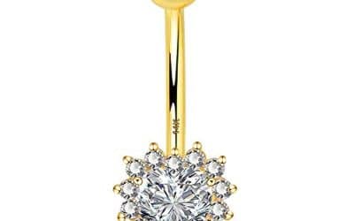Avis sur l&rsquo;anneau nombril Melighting or 14 carats cœur CZ