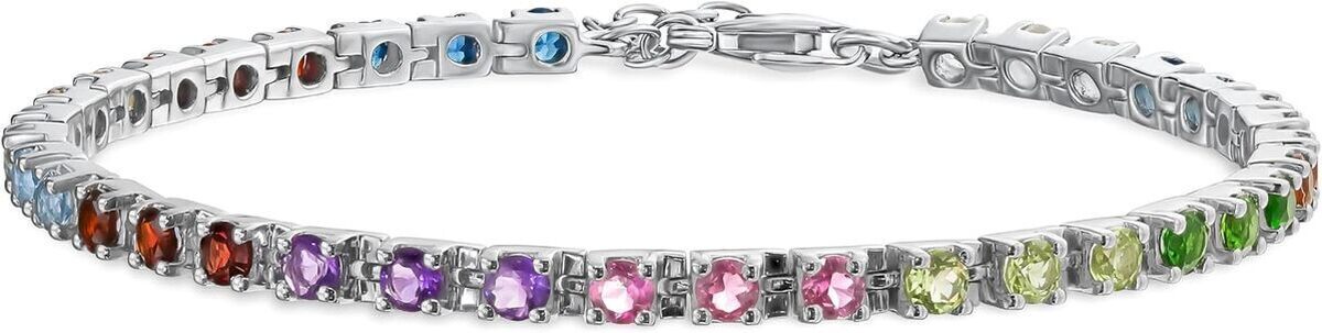 Avis sur le bracelet tennis argent sterling pierres précieuses multicolores
