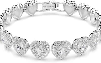 Avis sur le bracelet tennis Swarovski x Ariana Grande : cœur blanc en métal rhodié