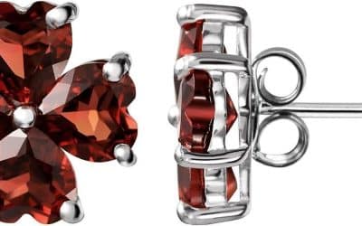 Avis sur les boucles d’oreilles franki baker silver ice en grenat rouge